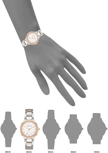 Vista 4 de Anne Klein Reloj de pulsera acentuado con purpurina para mujer