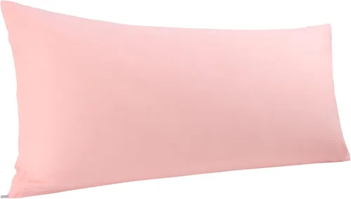 Vista 30 de Funda de almohada corporal de algodón de 400 hilos, cierre de cremallera, funda de almohada suave para el cuerpo, 20 x 48 pulgadas, castor