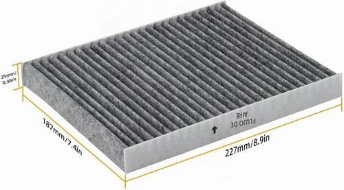 Vista 7 de Filtro de aire de cabina 6021C (CF11176) con carbón activado compatible con Ford Explorer Flex Taurus Police Interceptor Sedan 2011-2019.