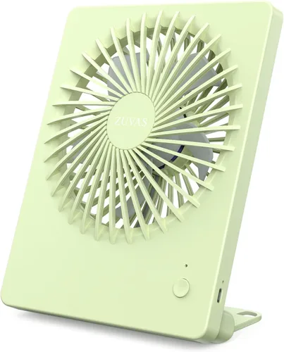 Vista 12 de Zuvas Ventilador de escritorio con pilas, recargable de inclinación de 180°, ventilador personal plegable ultra silencioso, pequeño, portátil, de 3