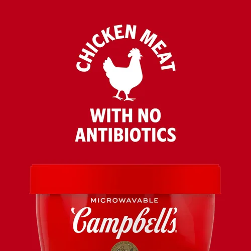Vista 3 de Campbell's Homestyle - Sopa de fideos con pollo, cuenco para microondas de 15.4 onzas (caja de 8)