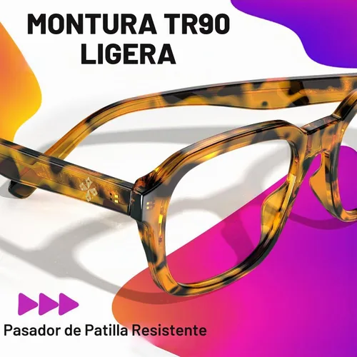 Vista 6 de VISOONE BENNETT - Gafas cuadradas de gran tamaño para computadora para mujeres y hombres