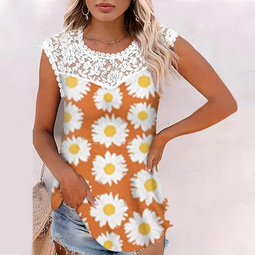 Vista 2 de Shirts for Women Dressy Casual 2023 Tshirts Party Fashion Trendy Vacation Blouses Boho Womens Summer Tops
