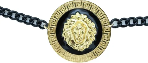 Vista 6 de Trendy Fashion Jewelry Pulsera de metal negro con cadena de botas occidentales para mujer, pulsera de tobillo grande león dorado para zapatos, Metal
