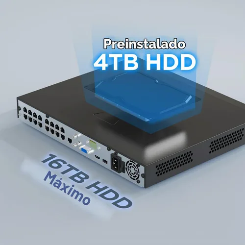 Vista 6 de 4K - Sistema de cámara de seguridad de 16 canales con disco duro de 4 TB, PD54A1216-8M