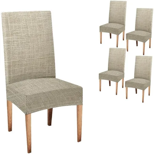 Vista 30 de TOMWISH Juego de 2 fundas para sillas de comedor, color turquesa y gris, fundas elásticas para sillas Parsons, de elastano, lavables, protectores