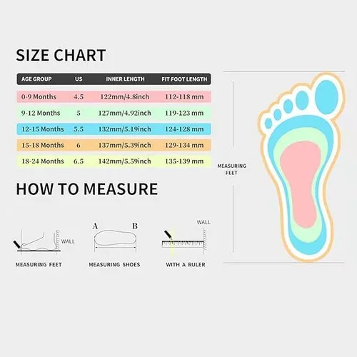Vista 2 de Baby Shoes Sneakers Walking Shoes Slippers for Baby Boy Baby Girl Infant Toddler Wide Toe Box Slip On Non-Slip First Walker Shoe