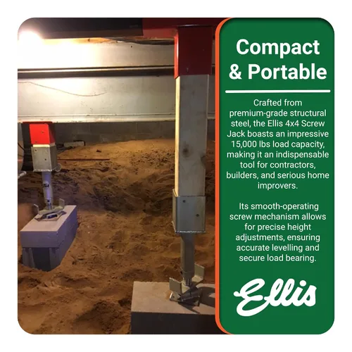 Vista 5 de Ellis Manufacturing Co. Soporte de Apuntalamiento, Copa de Acero de 3/16" para Fijar Apuntalamientos a Vigas de 4x4 o 4x6, Asegurar con Clavos