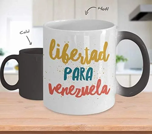 Vista 2 de Taza de Cafe Venezuela Vaso, taza de téa divertidas, tazas personalizadas, taza de café inspiradoras, taza con mensajes positivos.
