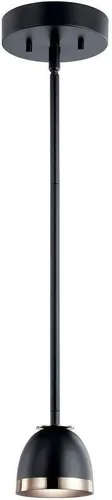 Vista 5 de Kichler Baland™ - Mini colgante de 1 luz de 4 pulgadas en negro y níquel pulido