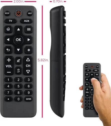 Vista 4 de GE Control remoto universal con botón grande, control remoto de repuesto