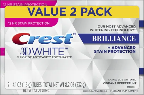Vista 11 de Crest 3D White pasta dental blanqueadora de menta radiante, 2.7 oz (76g) - Paquete de 3