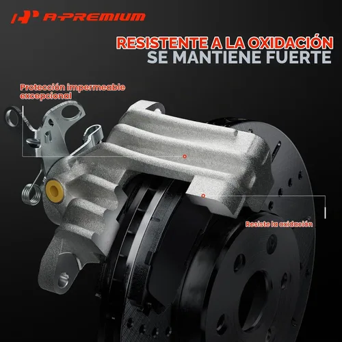 Vista 5 de A-Premium Conjunto de Pinza de Freno de Disco sin Soporte Compatible con Modelos Volkswagen y Audi - A3 2010-2013, Para Jetta 2012-2018, Golf 2011