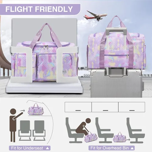 Vista 71 de Pequeña bolsa de gimnasio para mujer, bolsa de viaje con compartimento para zapatos