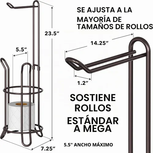 Vista 2 de Soporte para papel higiénico Bronce