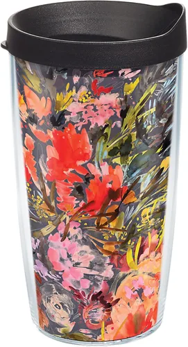 Vista 24 de Tervis Kelly Ventura - Colección Floral hecha en Estados Unidos Vaso aislado de doble pared para viajes mantiene las bebidas frías y calientes, 24