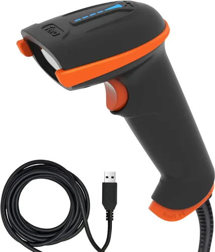 Vista 9 de Tera - Escáner de código de barras inalámbrico 1D láser mini de bolsillo impermeable 3en1 compatible con Bluetooth USB con cable portátil lector