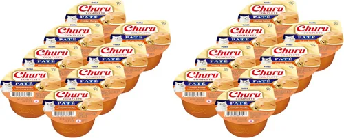 Vista 6 de INABA Churu - Paté completo para gatos, sin granos, alto contenido de proteínas y humedad, alimento húmedo para gatos con aceite de pescado, taza