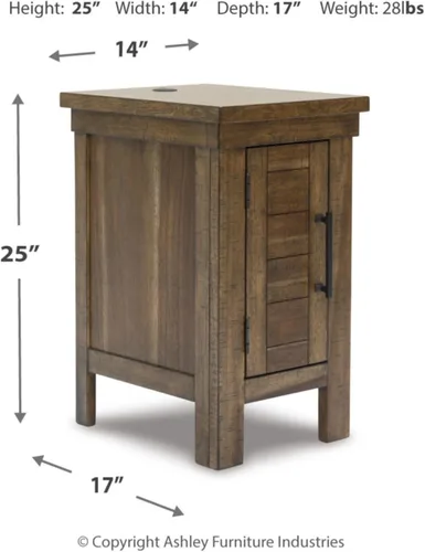 Vista 10 de Signature Design by Ashley Moriville - Mesa auxiliar para silla con USB