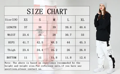 Vista 6 de SEARIPE Pantalones de esquí impermeables para mujer, a prueba de viento, para invierno, cálidos, desmontables, para snowboard