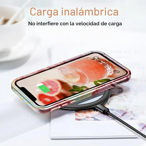 Vista 6 de CASEFIV Funda compatible con iPhone 11, patrón de mármol 3 en 1, resistente a prueba de golpes y caídas, cuerpo completo, policarbonato duro y A-oro
