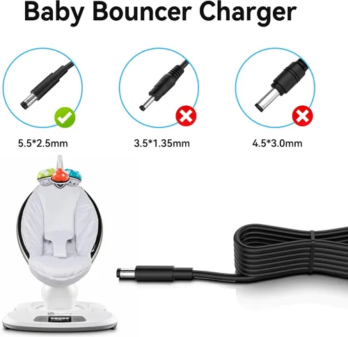Vista 5 de Cargador adaptador de CA UL 12V 3A para Mamaroo 2 mamaRoo 4, RockaRoo Baby Swing Cable de alimentación
