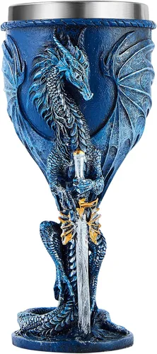 Vista 9 de Cáliz de Dragón Dragón Negro Cáliz de Vino con Forma de Corazón de Dragón, Regalo de Dungeons and Dragons, paquete de 2.