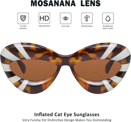 Vista 2 de mosanana Gafas de sol infladas de ojo de gato para mujer Mod. Mia