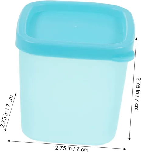 Vista 5 de BESTonZON Tarro casero redondo apilable, 9 unidades, para almacenamiento de sorbetes de terrario, postre de alimentos, yogur, congelador, portátil