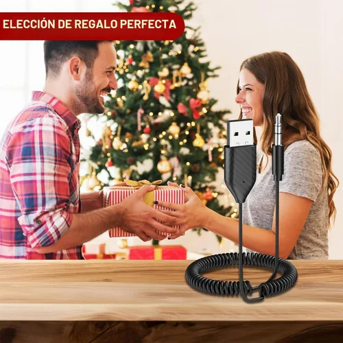Vista 7 de Smof Adaptador auxiliar a Bluetooth, BT5.2, llamadas manos libres