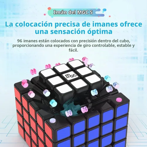 Vista 2 de YJ MGC 5x5 Cubo magnético de velocidad sin adhesivo 5X5X5 Cubo