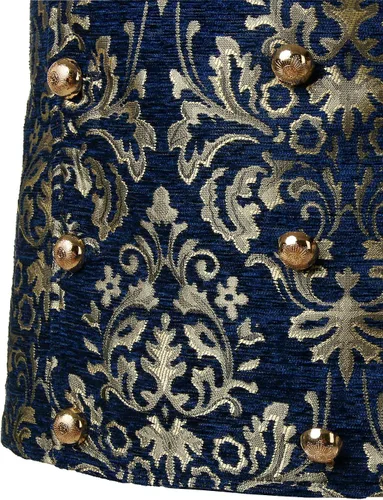 Vista 6 de VATPAVE Chaleco victoriano de doble botonadura para hombre, estilo steampunk gótico