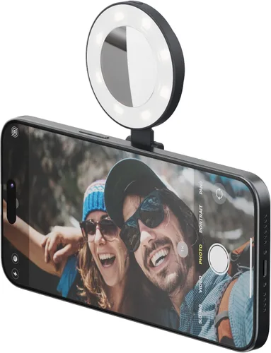 Vista 2 de ShiftCam SnapPocket Light - Anillo de luz LED para selfie con cuatro ajustes de brillo y batería integrada, montaje magnético que se ajusta a