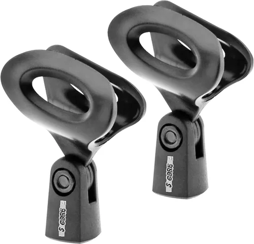 Vista 13 de 5 Core Microphone Mic Clip Holder for Mic Stand Universal Adjustable with 5/8" Male to 3/8" Female Screw Adapter Suitable for Handheld Microphones