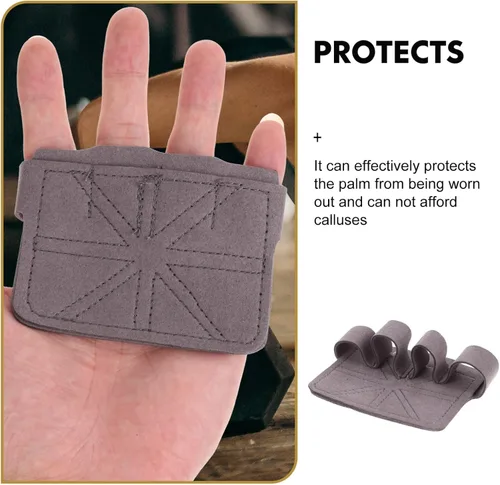 Vista 7 de INOOMP Guantes de entrenamiento, 1 par de guantes de entrenamiento antideslizantes para levantamiento de pesas, ligeros, protectores de palma
