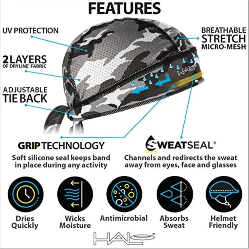 Vista 5 de Halo Headband Bandana Protex La mejor bandana de alto rendimiento