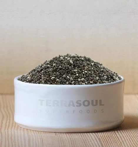 Vista 3 de Terrasoul Superfoods Semillas orgánicas de chía negra, 2.5 libras, superalimento lleno de nutrientes para energía, pudines, batidos y hornear
