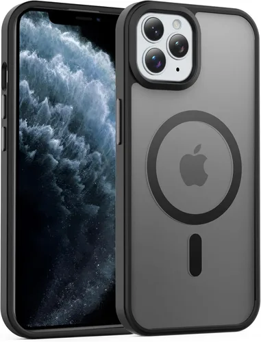 Vista 22 de Funda transparente para iPhone 11 con protector de pantalla, compatible con Magsafe, antiamarilleo, protección de grado militar, a prueba de golpes