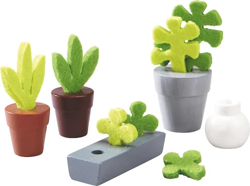 Vista 2 de HABA 300501 Little Friends - Accesorios para casa de muñecas Flores y plantas