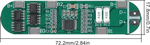 Vista 2 de Alinan 6 unids 4S 14.4V 14.8V 16.8V 5A 18650 placa de protección de batería de litio Protección contra sobrecarga BMS Módulo de circuito PCB