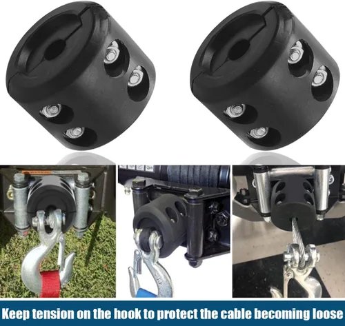 Vista 6 de Bittwee - Tapón de caucho para cabrestante de coche para ATV UTV camión, protector de gancho de cable para cuerda sintética, amortiguador de golpes