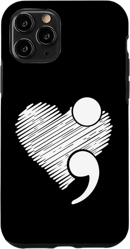 Vista 29 de Suicide Awareness - Suicide Prevention Heart Semicolon Gift Case for iPhone 17