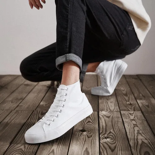 Vista 74 de ZGR Tenis de lona para hombre, con cordones, clásicos, casuales, para caminar