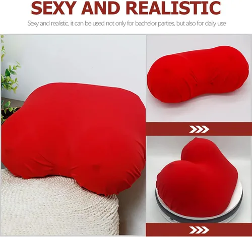 Vista 6 de YoFab Almohada de pecho para el pecho, regalo 3D, almohada de pecho de espuma viscoelástica suave, almohada divertida para el pecho, regalo