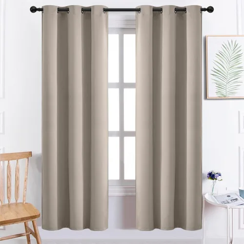 Vista 84 de Yakamok Cortinas opacas para dormitorio, aislamiento térmico, cortinas de oscurecimiento de habitación para sala de estar, juego de 2 paneles