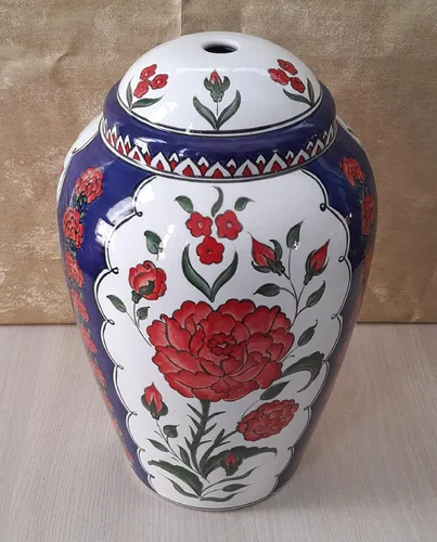 Vista 2 de Handmade Ceramic Lamp base, Ceramic Table Lamp base 12 inches of Height