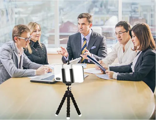 Vista 6 de Trípode de esponja con soporte flexible con inalámbrico Mini sponge tripod, made of thicker premium metal, flexible and rotatable, mobile phones