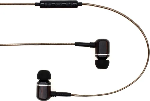 Vista 2 de Symphonized MTRX 2.0 - Auriculares intrauditivos de madera con micrófono y control de volumen, aislamiento de ruido, auriculares con cable