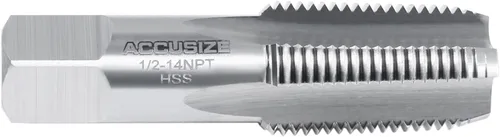 Vista 3 de Accusize - Grifo de tubo cónico HSS de 1/2"-14 - NPT, NPT-12