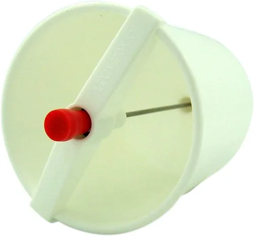 Vista 4 de Pulsador para llenado de tazas de comunión de iglesia con palanca, de plástico, blanco de 5 pulgadas (hasta 25).